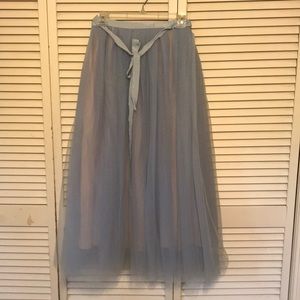 NWT J Crew tulle maxi skirt size 2